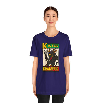Krampus Alphabet Tee - "K is for Krampus" Holiday Graphic T-Shirt