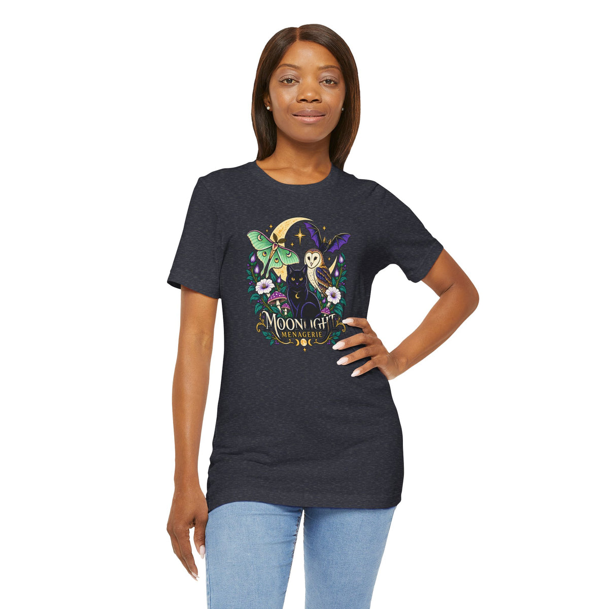 Moonlight Menagerie T-Shirt – Witchy Nocturnal Animals Tee