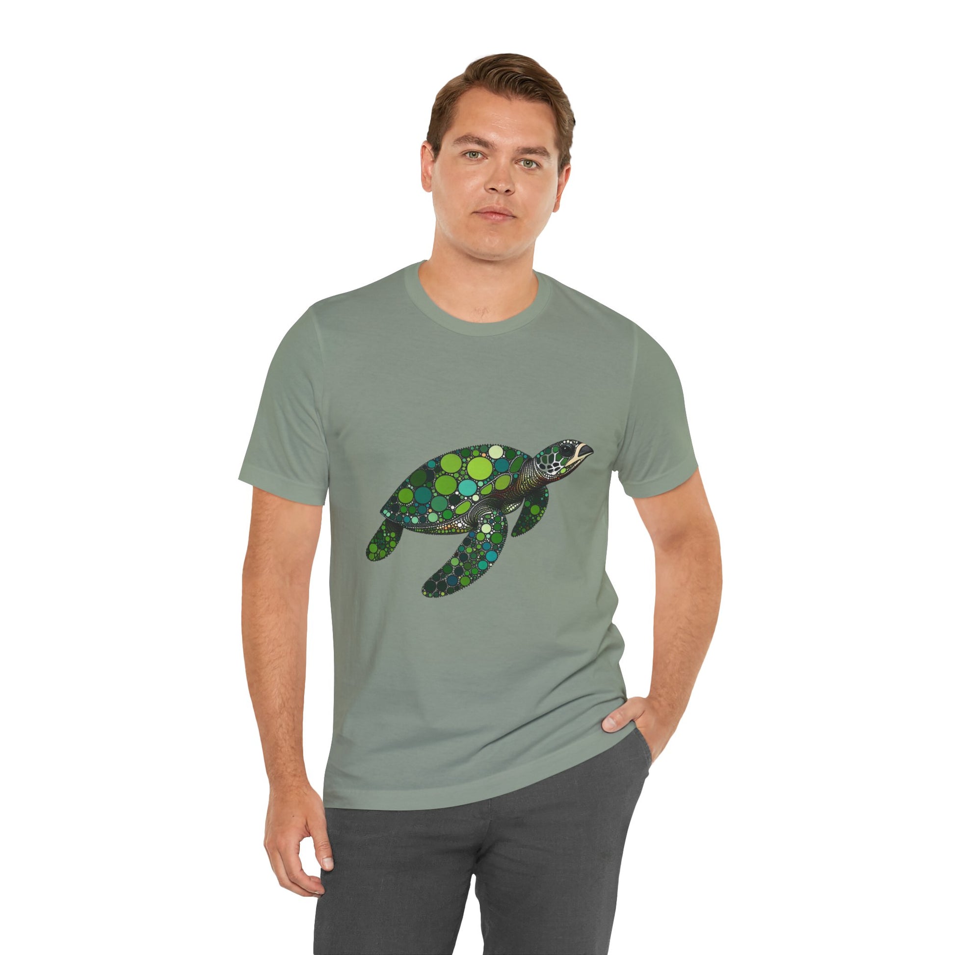 Geometric Sea Turtle T-Shirt – Eco Ocean Vibes Graphic Tee - WhimSpin - https://whimspin.com