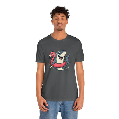 Shark & Flamingo Floatie T-Shirt – Funny Beach & Pool Day Tee