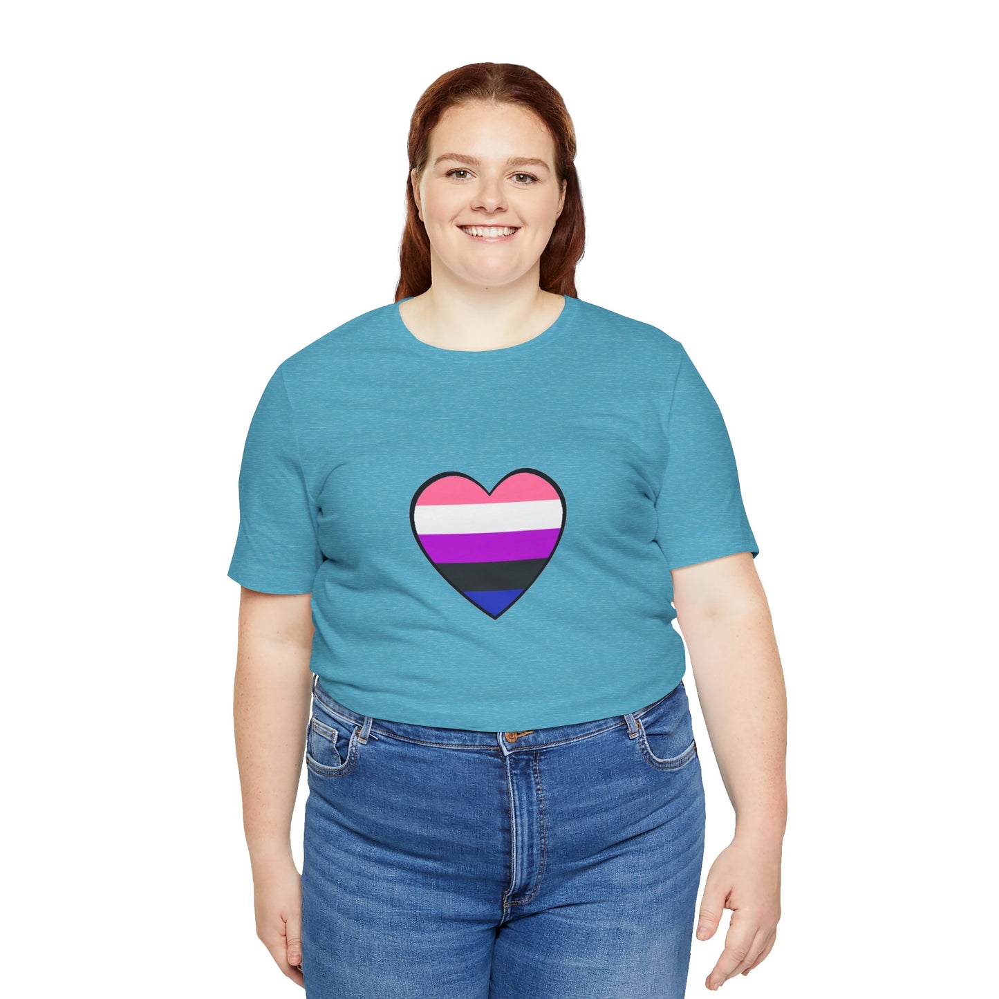 Genderfluid Pride Heart T-Shirt – Bold LGBTQIA+ Flag Tee - WhimSpin - https://whimspin.com