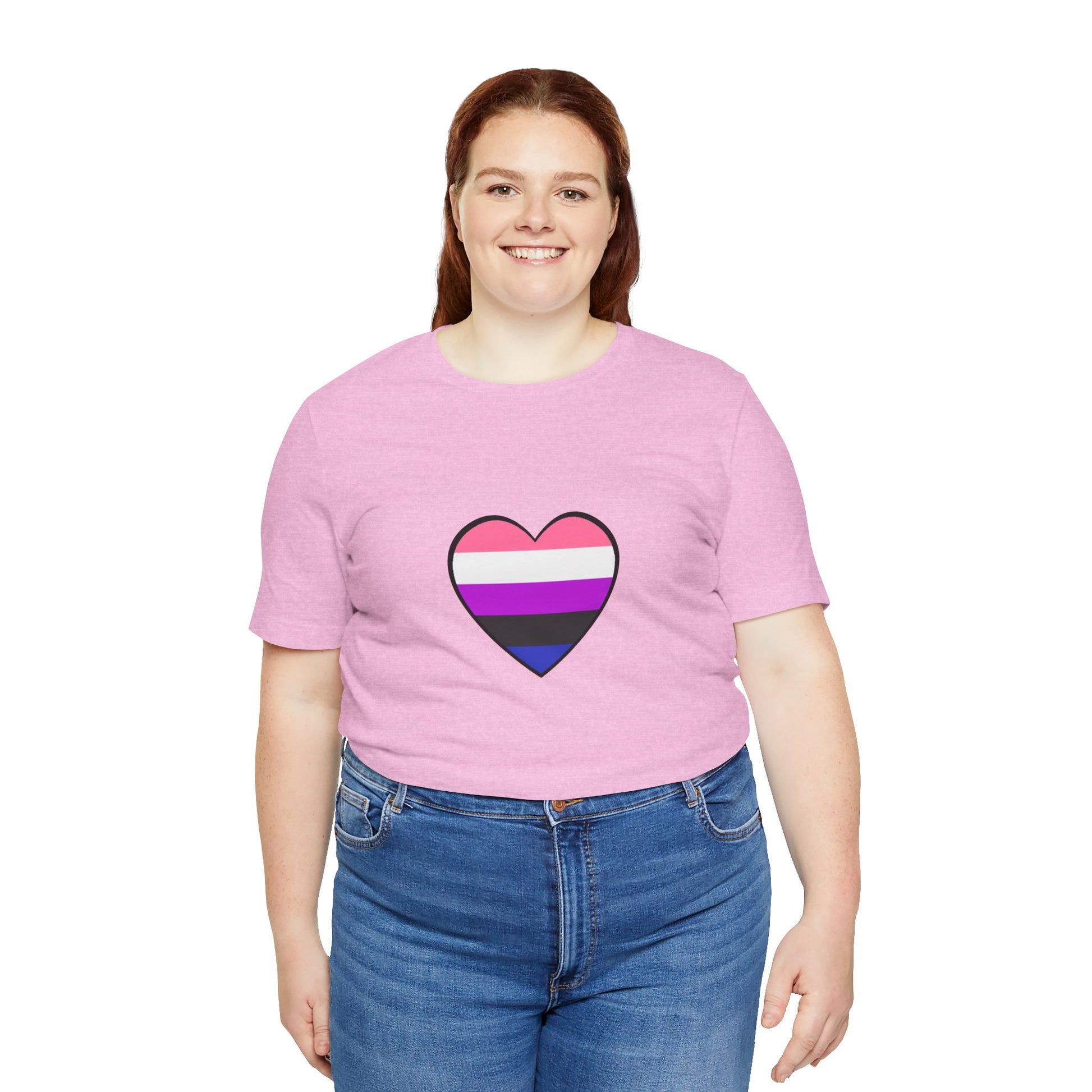 Genderfluid Pride Heart T-Shirt – Bold LGBTQIA+ Flag Tee - WhimSpin - https://whimspin.com