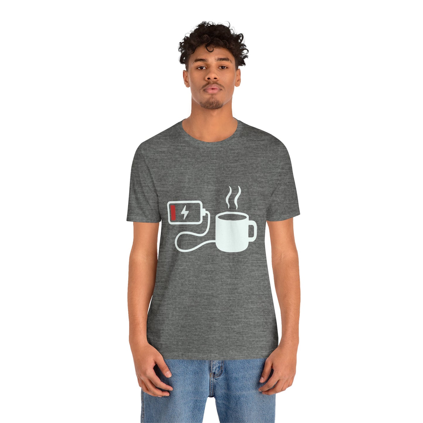 Low Battery Need Coffee Tee – Funny Caffeine Graphic T-Shirt