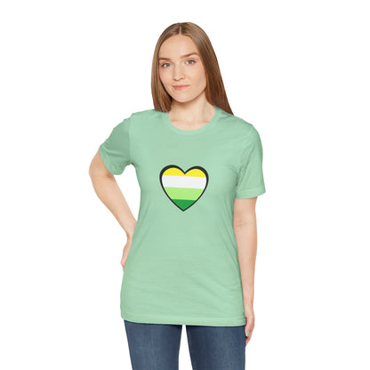 Gender Neutral Pride Flag Heart T-Shirt – Unisex LGBTQ+ Graphic Tee - WhimSpin - https://whimspin.com