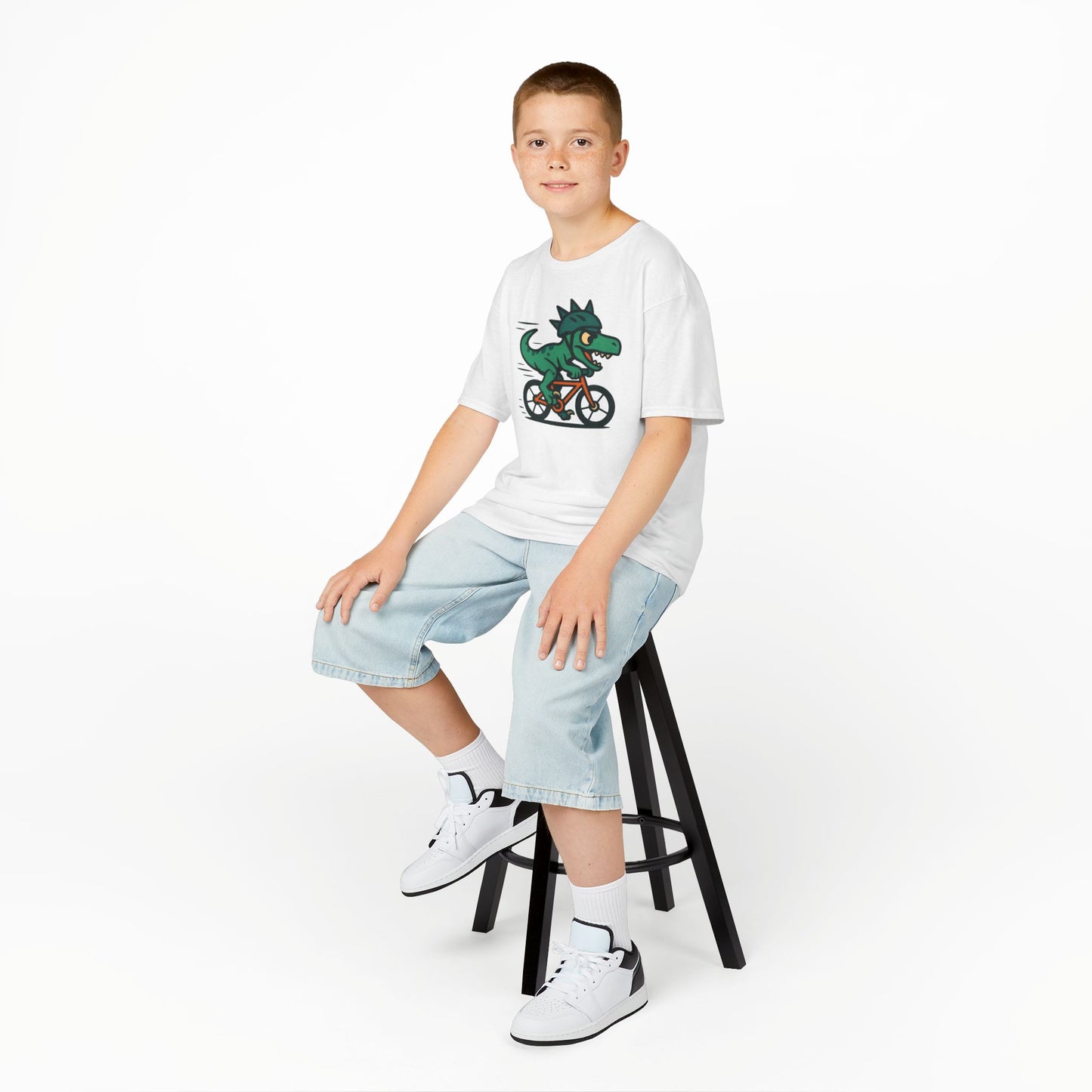 Kids Velociraptor Bike T-Shirt – Funny Dino Velo Tee