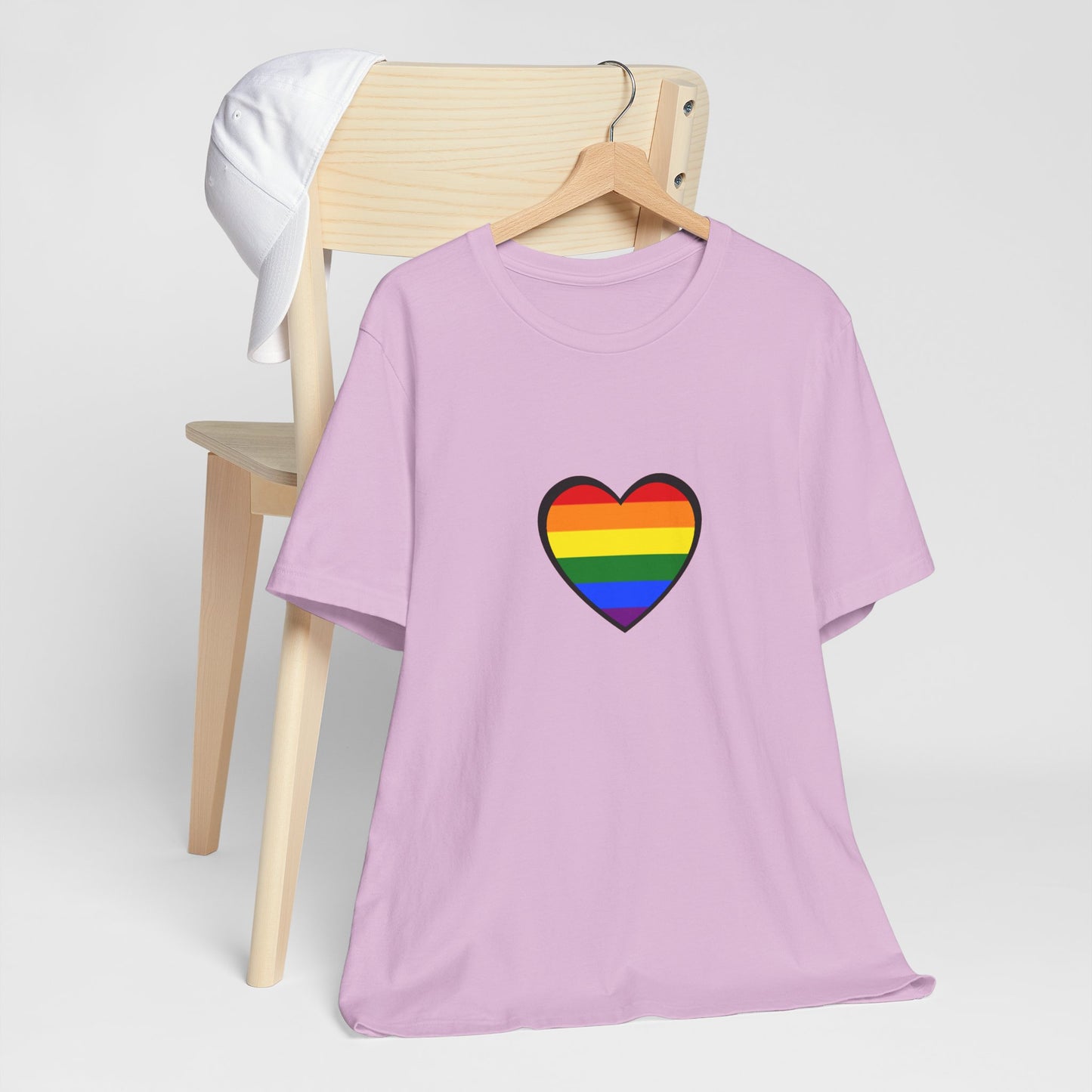 Pride Heart Flag T-Shirt – Rainbow Heart LGBTQ+ Equality Tee