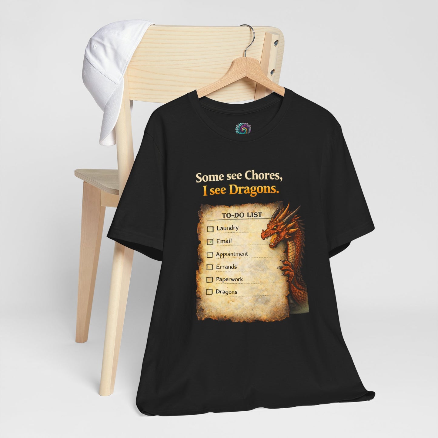 Some See Chores I See Dragons T-Shirt – Funny Fantasy Tee