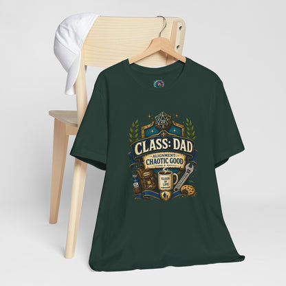 Chaotic Good Dad T-Shirt – RPG Gamer Dad Graphic Tee