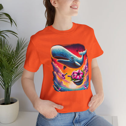 "Oh No, Not Again" Petunias and Whale Funny TShirt – Unisex Tee