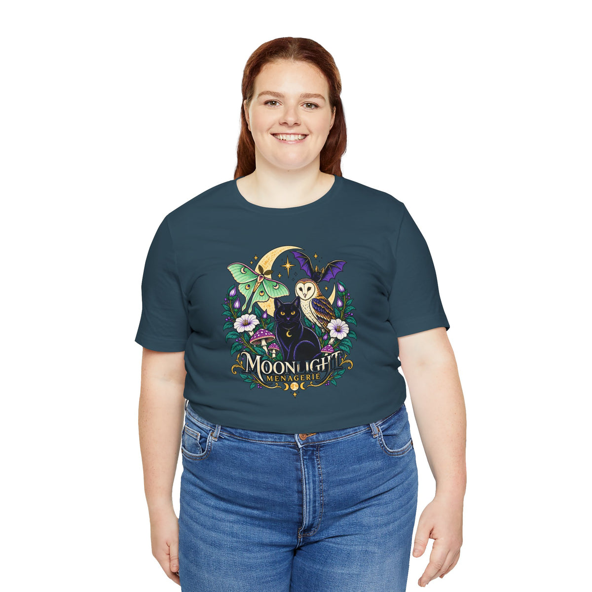 Moonlight Menagerie T-Shirt – Witchy Nocturnal Animals Tee