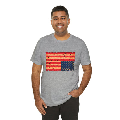 Inverted Flag Distress T-Shirt – Symbolic Upside Down Flag Design