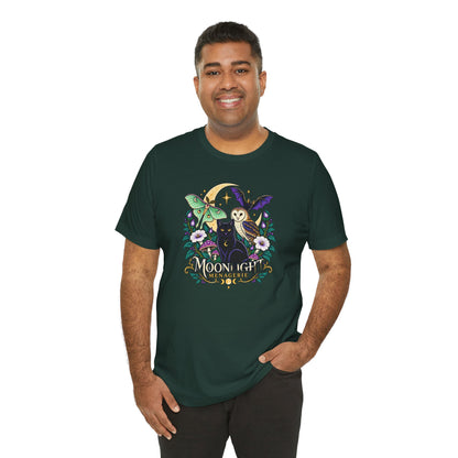 Moonlight Menagerie T-Shirt – Witchy Nocturnal Animals Tee
