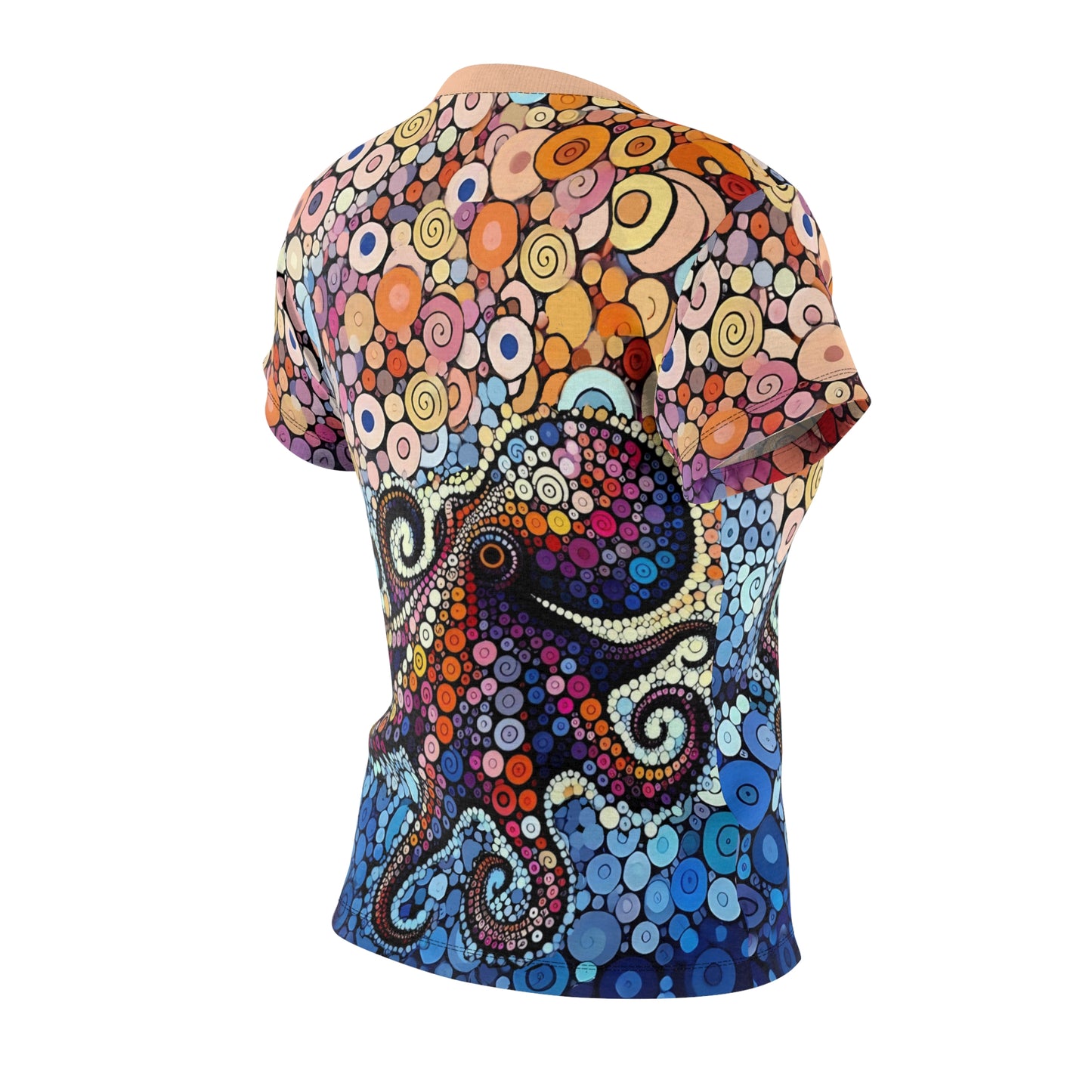 Dot Art Octopus Tee – Colorful All-Over Geometric Animal Shirt