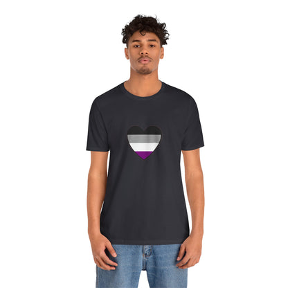 Asexual Pride Flag Heart T-Shirt – Ace Flag LGBTQ+ Graphic Tee