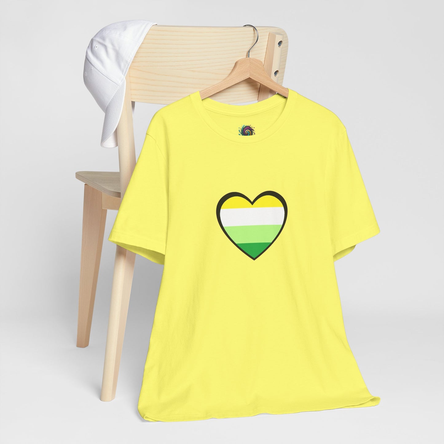 Gender Neutral Pride Flag Heart T-Shirt – Unisex LGBTQ+ Graphic Tee - WhimSpin - https://whimspin.com