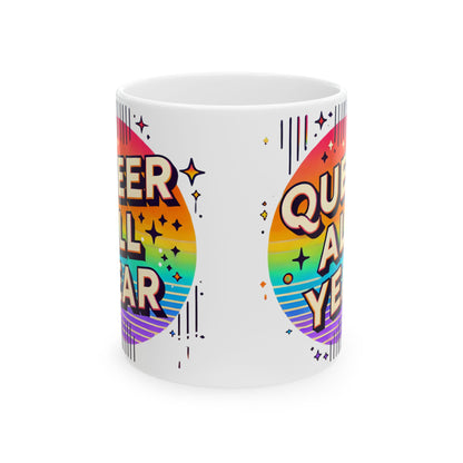 Queer All Year Mug – Pride Coffee Cup