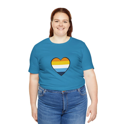 AroAce Flag Heart T-Shirt – Unisex LGBTQ+ Graphic Tee