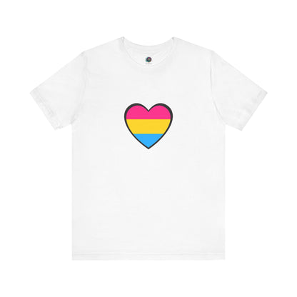 Pansexual Pride Flag Heart Tee – LGBTQ+ Pan Flag Minimalist Shirt - WhimSpin - https://whimspin.com