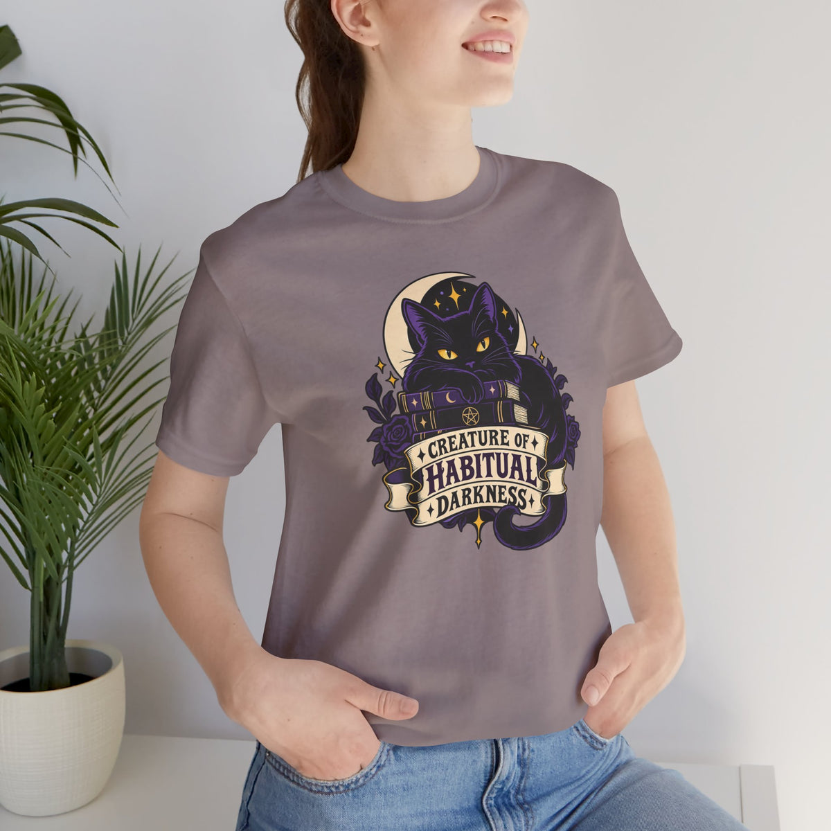 Creature of Habitual Darkness T-Shirt – Black Cat Goth Tee