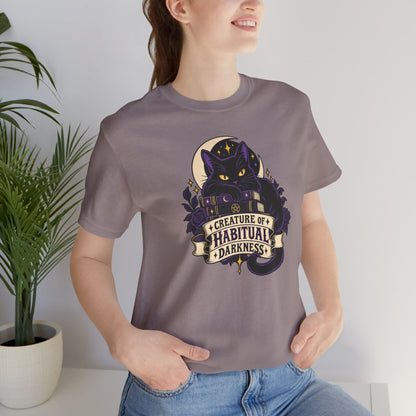 Creature of Habitual Darkness T-Shirt – Black Cat Goth Tee