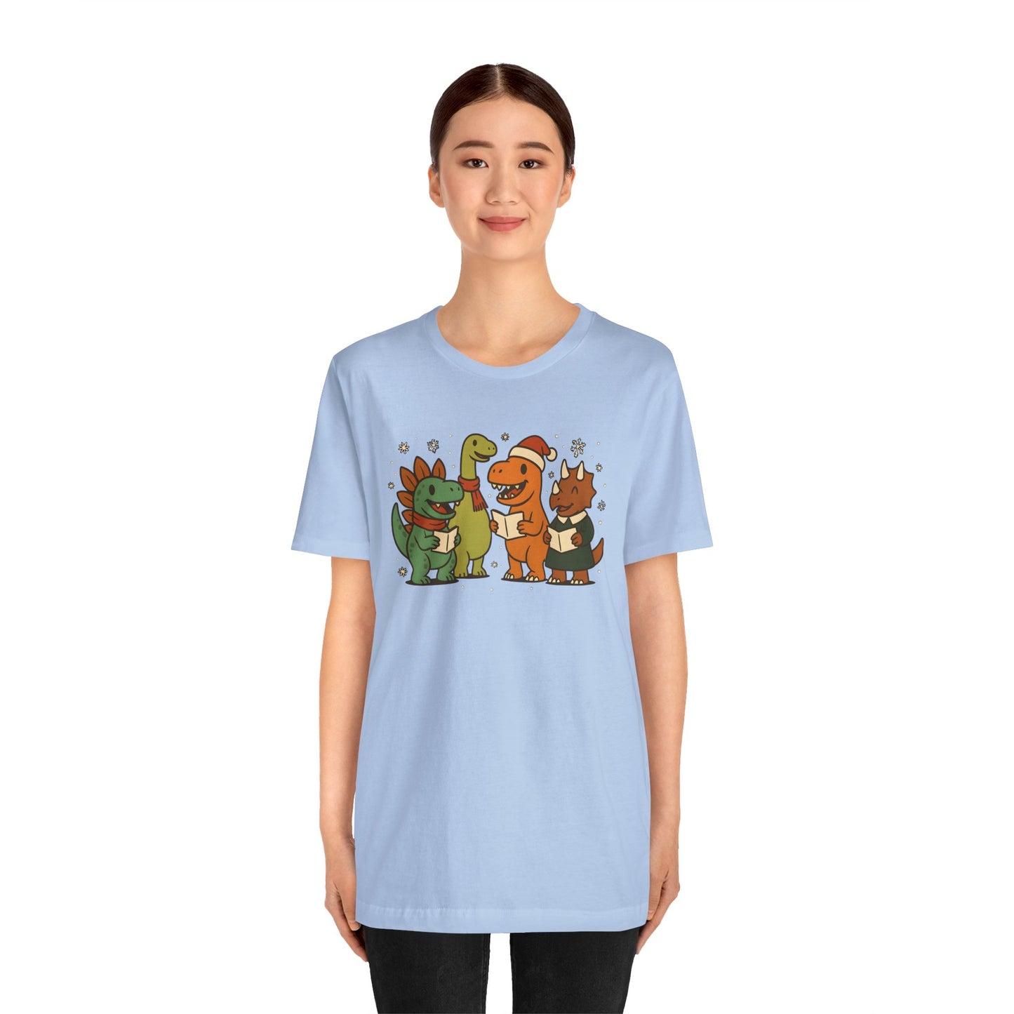 Dinosaur Carolers T-Shirt – Cute Dino Christmas Singing Tee