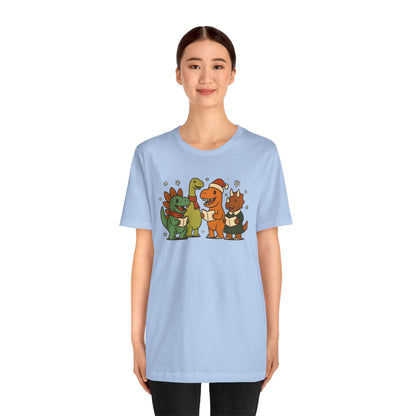 Dinosaur Carolers T-Shirt – Cute Dino Christmas Singing Tee