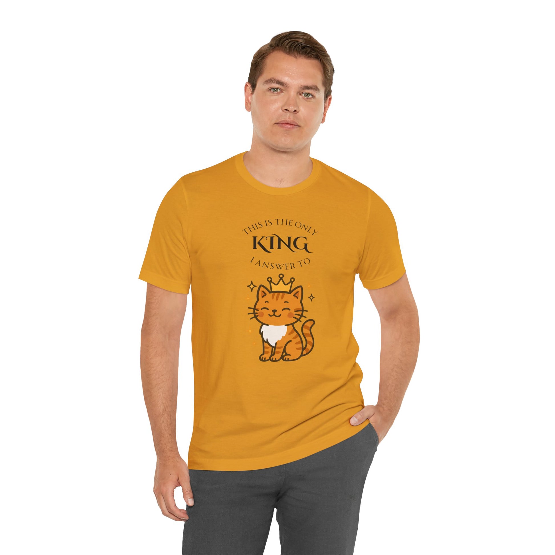 "The Only King I Answer To" T-Shirt – Cute Cat Lady Tee - WhimSpin - https://whimspin.com