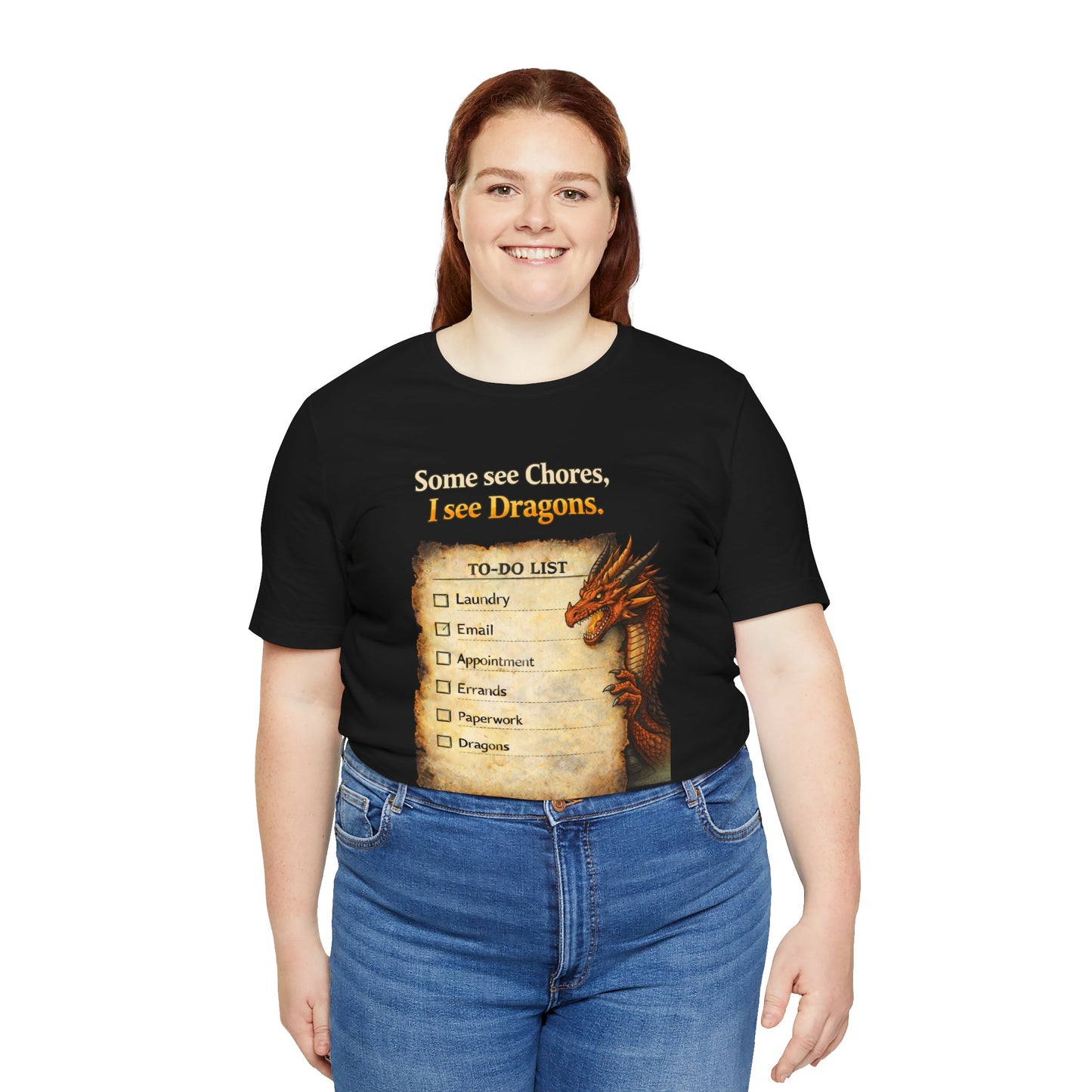 Some See Chores I See Dragons T-Shirt – Funny Fantasy Tee