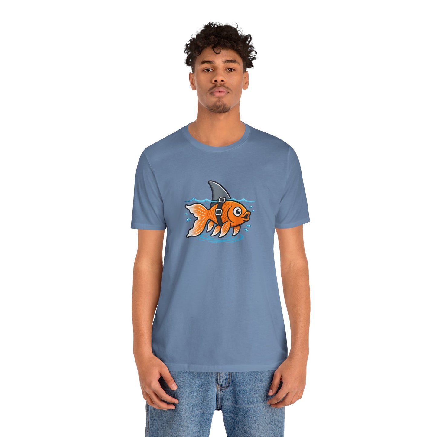 Goldfish Shark T-Shirt – Funny Fish Swimming  Graphic Tee