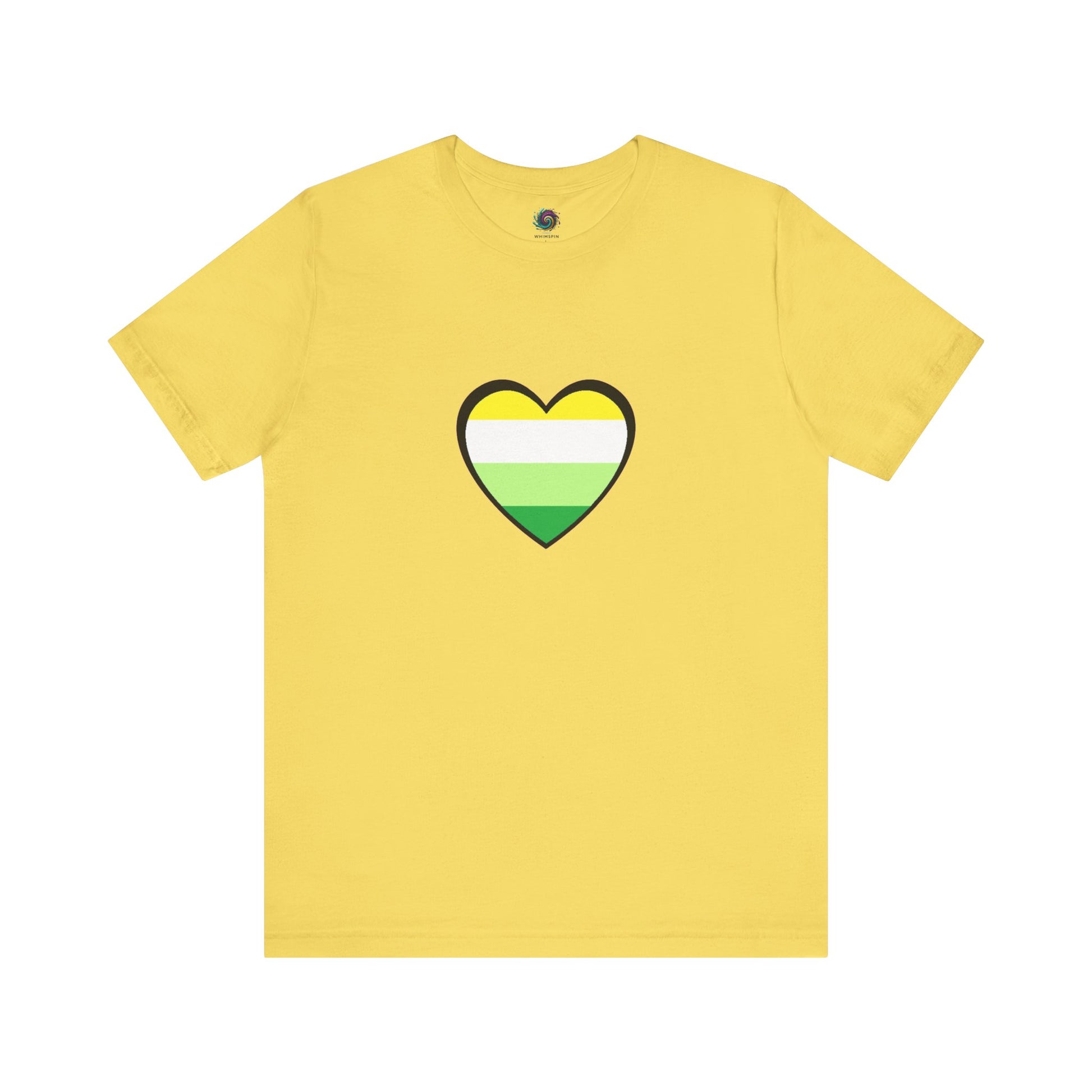 Gender Neutral Pride Flag Heart T-Shirt – Unisex LGBTQ+ Graphic Tee - WhimSpin - https://whimspin.com