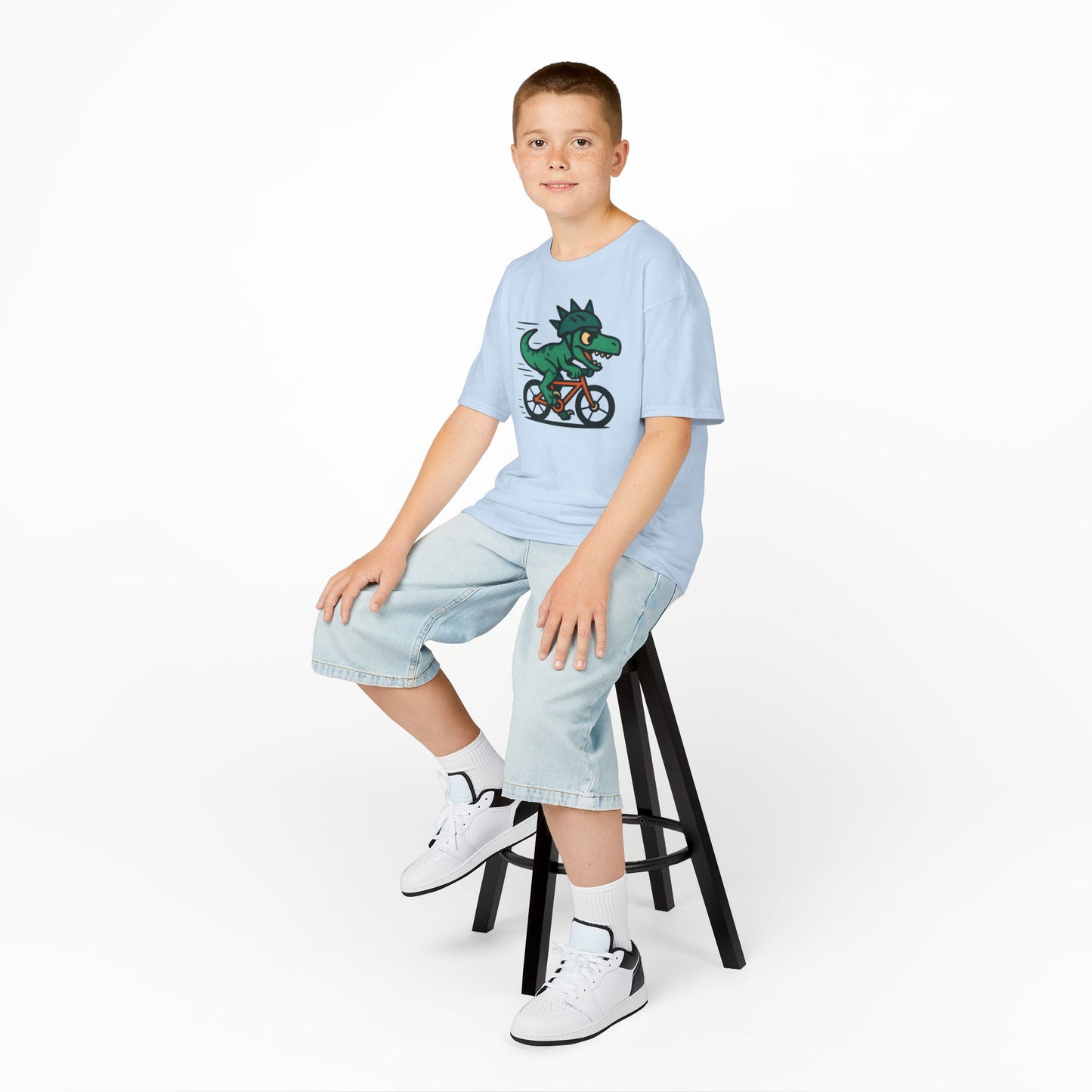 Kids Velociraptor Bike T-Shirt – Funny Dino Velo Tee