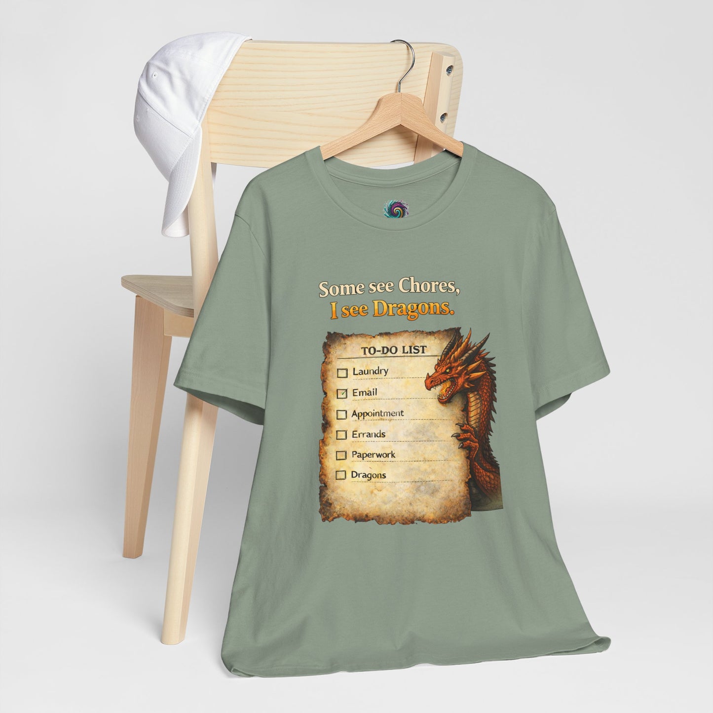 Some See Chores I See Dragons T-Shirt – Funny Fantasy Tee