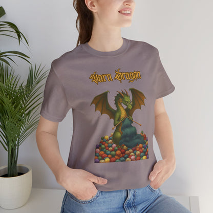 Yarn Dragon T-Shirt – Funny Knitting Dragon Shirt for Yarn Lovers