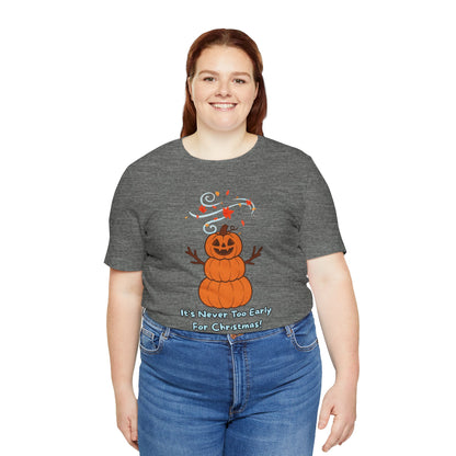 Pumpkin Snowman Shirt – Funny Halloween Christmas Mashup Tee