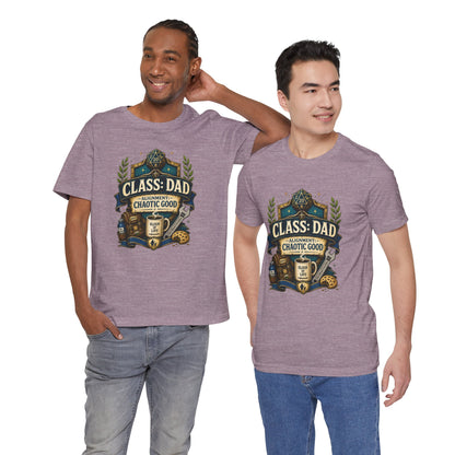 Chaotic Good Dad T-Shirt – RPG Gamer Dad Graphic Tee