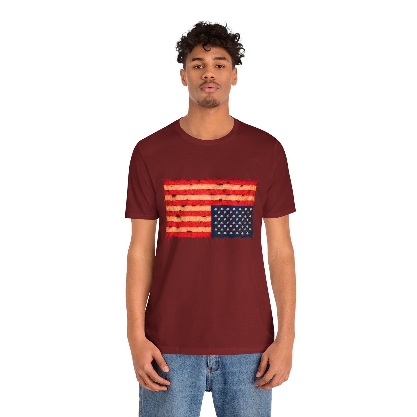 Inverted Flag Distress T-Shirt – Symbolic Upside Down Flag Design