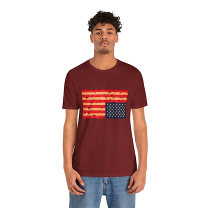 Inverted Flag Distress T-Shirt – Symbolic Upside Down Flag Design
