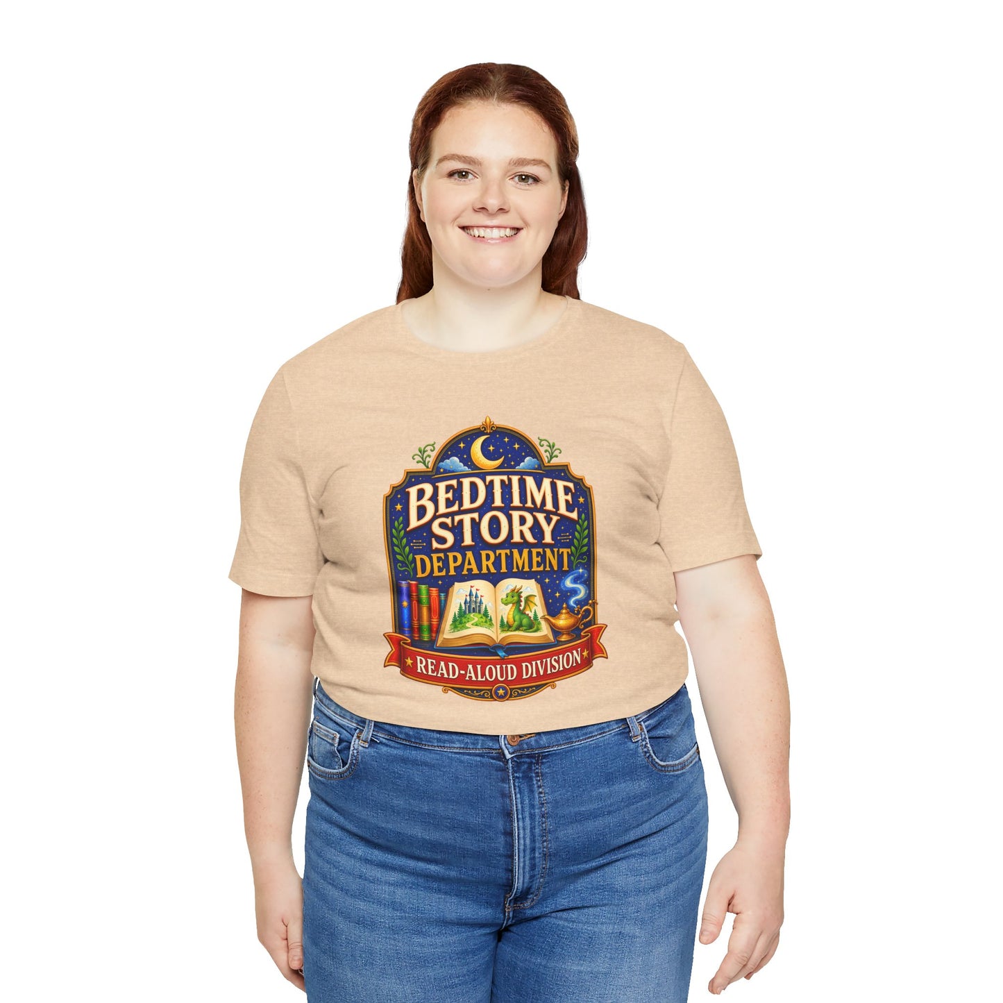 Bedtime Story Department T-Shirt – Read-Aloud Parent Tee