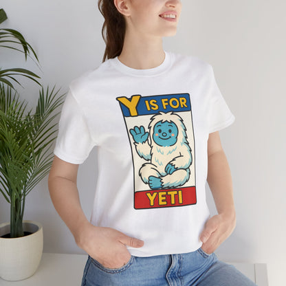 Y Is for Yeti T-Shirt – Cute Winter Monster Tee from the Monster Alphabet Series