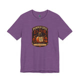 Heather purple crewneck T-shirt with 