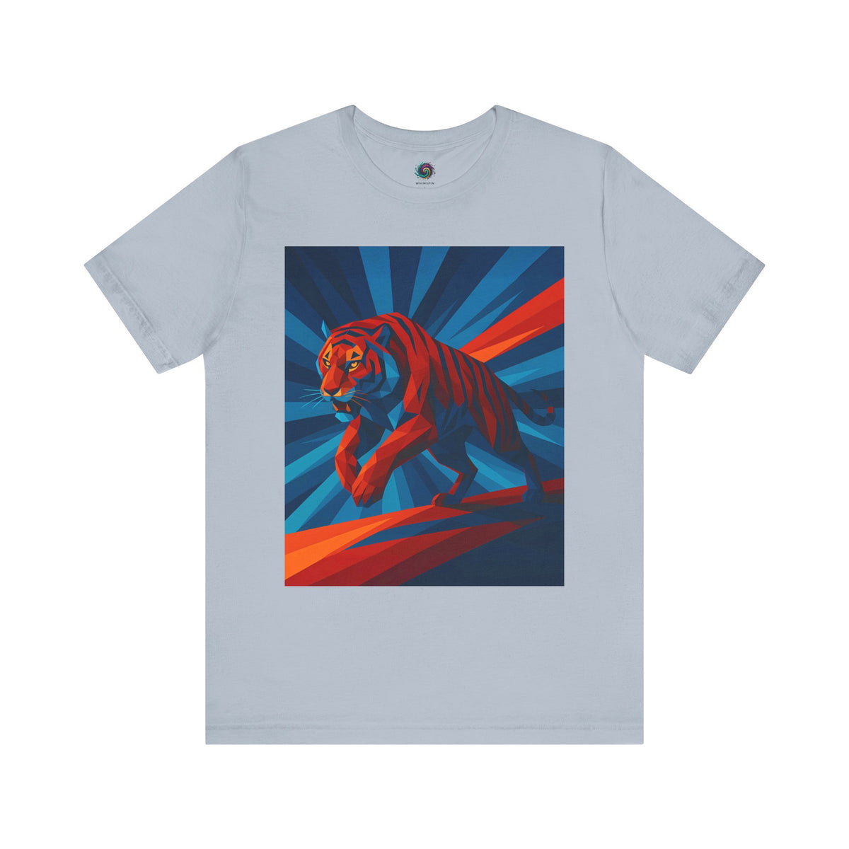 Geometric Tiger T-Shirt – Bold Jungle Animal Tee in Abstract Style - WhimSpin - https://whimspin.com