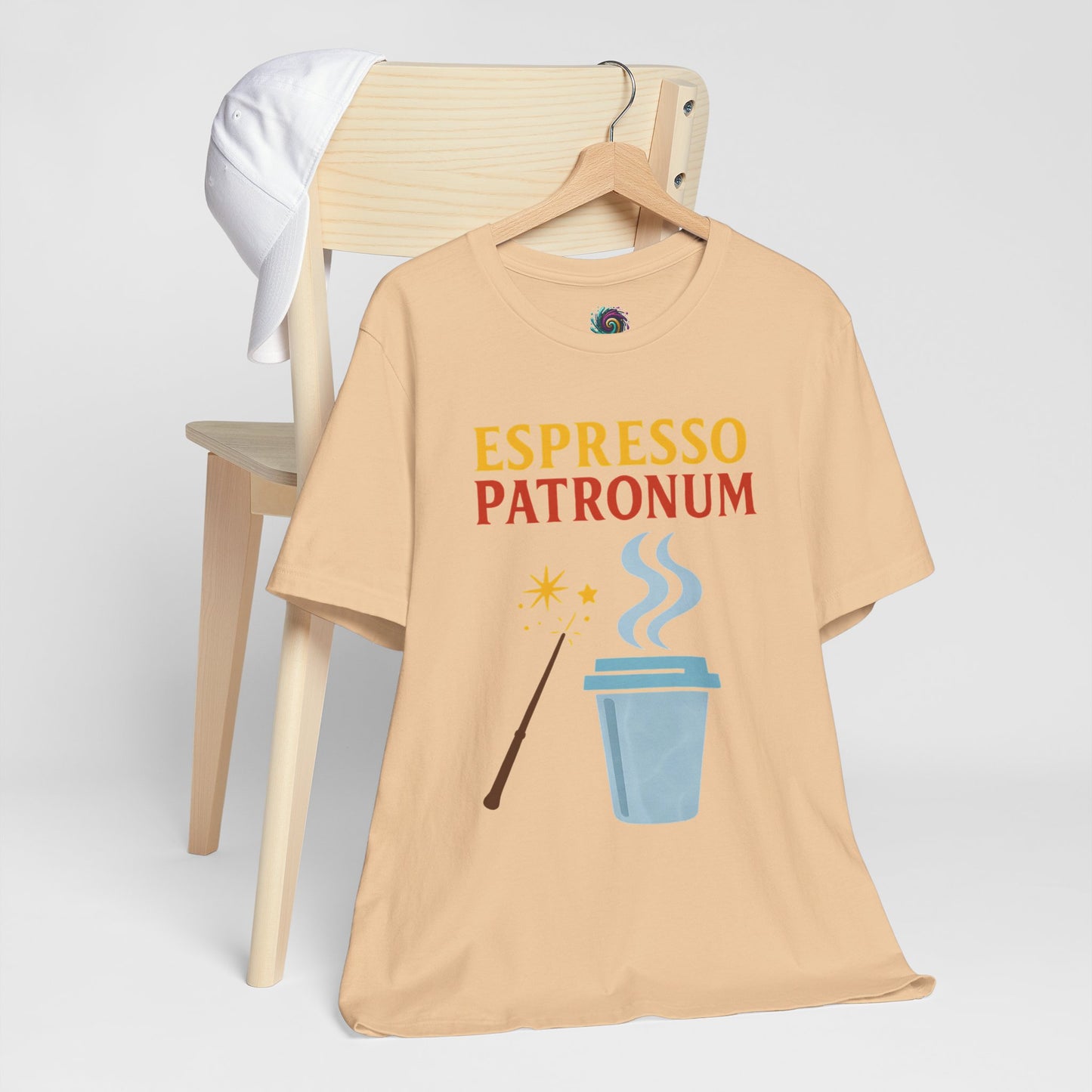 Espresso Patronum T-Shirt – Funny Coffee & Wizard Parody Tee