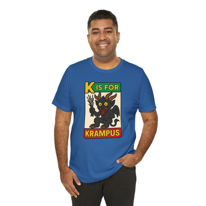 Krampus Alphabet Tee - "K is for Krampus" Holiday Graphic T-Shirt