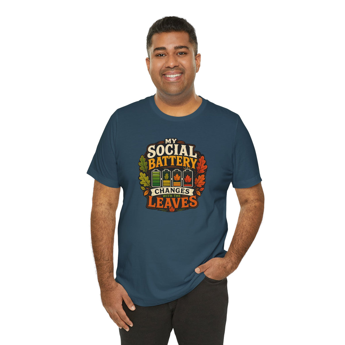 My Social Battery Changes With the Leaves T-Shirt – Funny Fall Tee