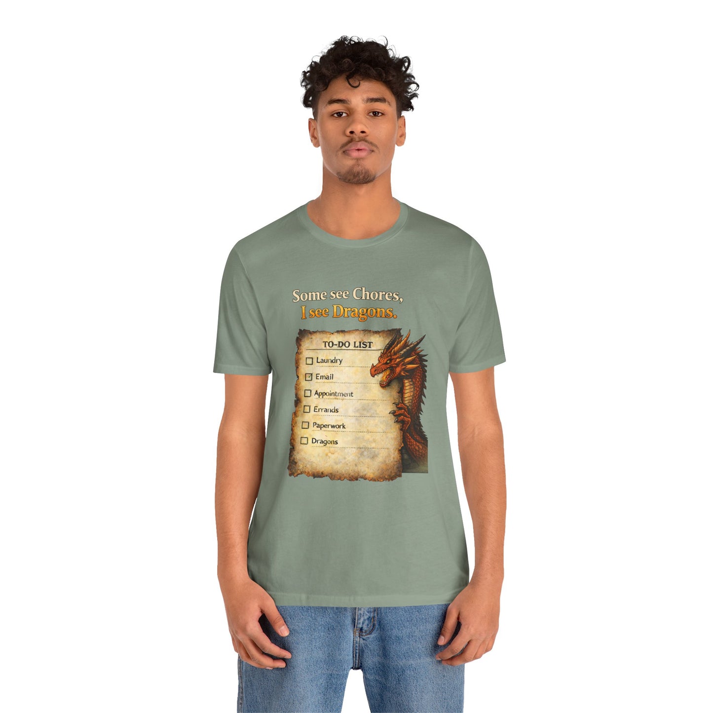 Some See Chores I See Dragons T-Shirt – Funny Fantasy Tee