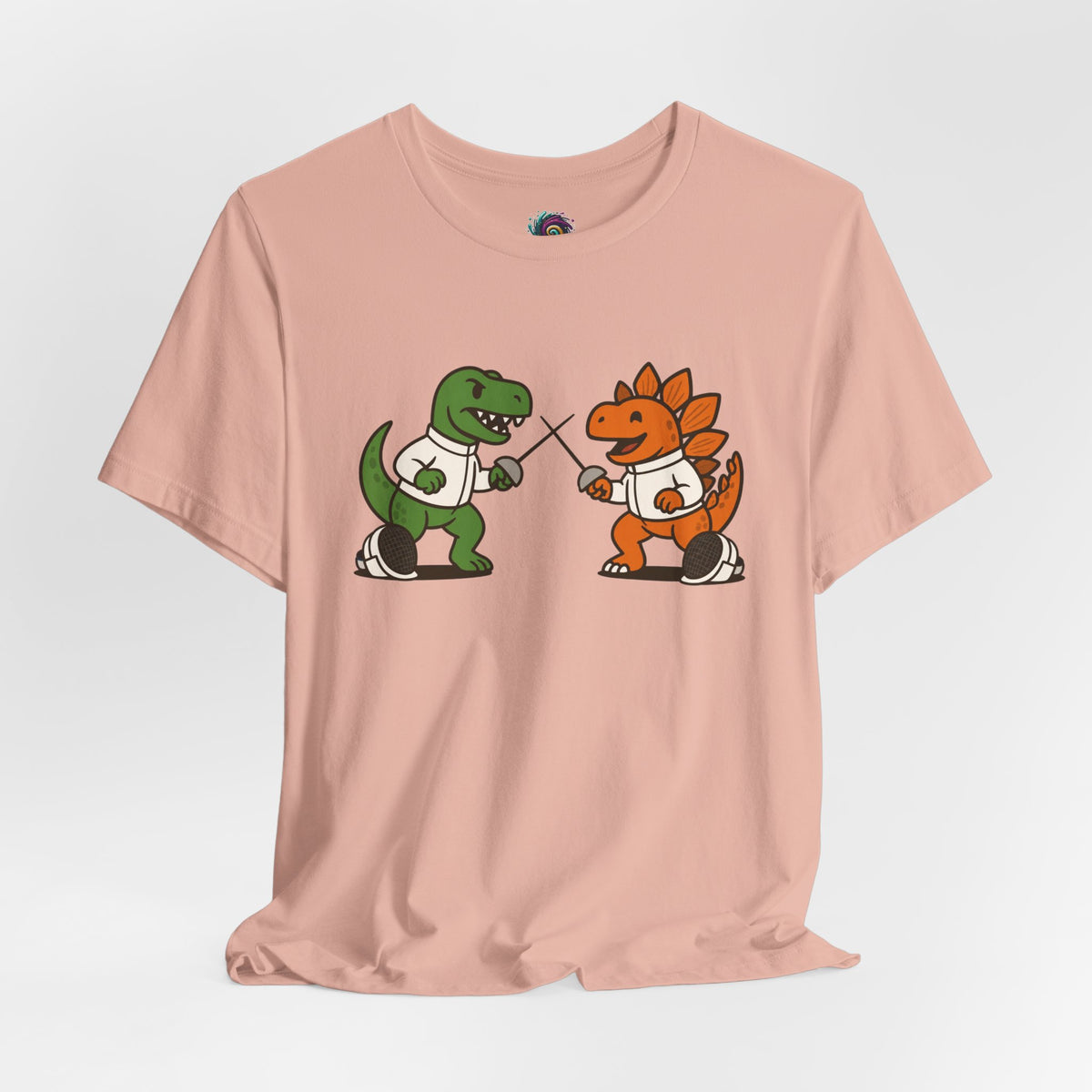 Dinosaur Fencing T-Shirt – T-Rex vs Stegosaurus Tee
