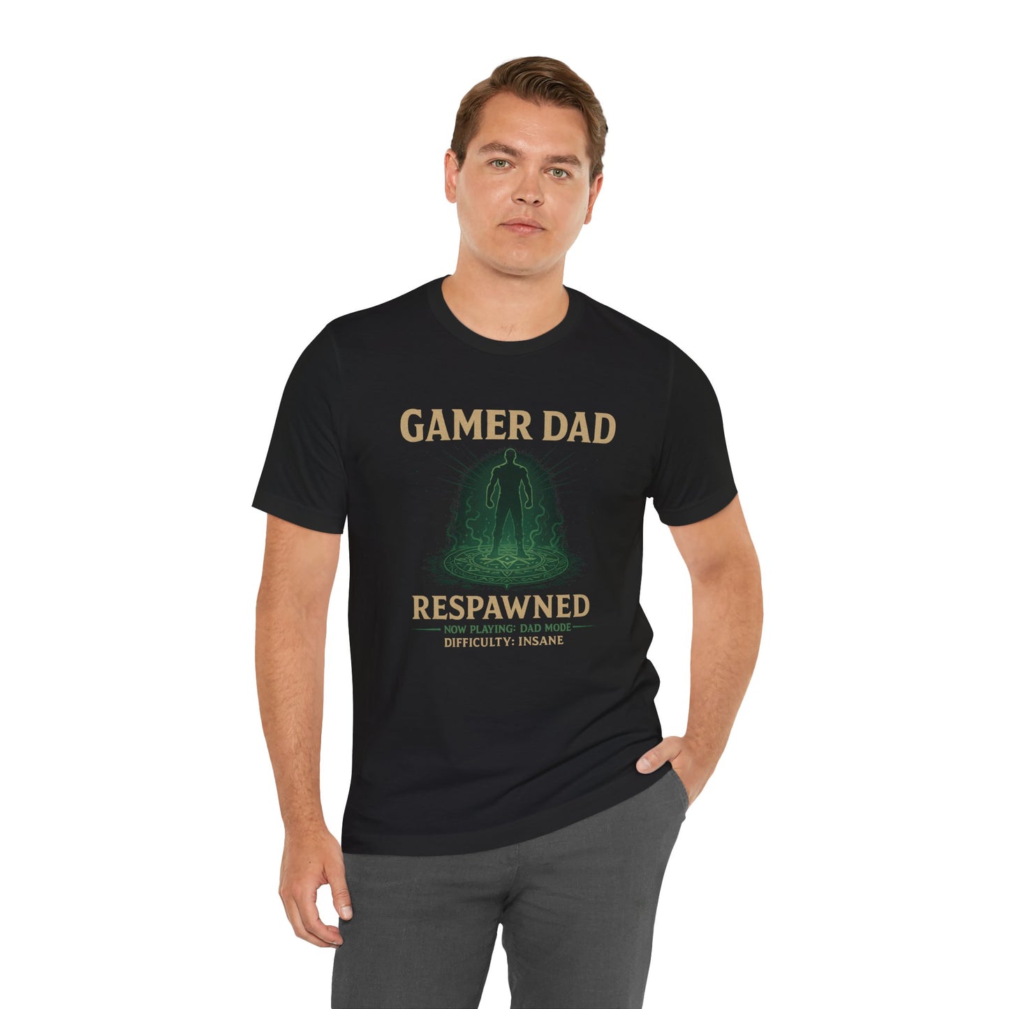Gamer Dad Respawned T-Shirt – Funny New Fatherhood Gaming Tee