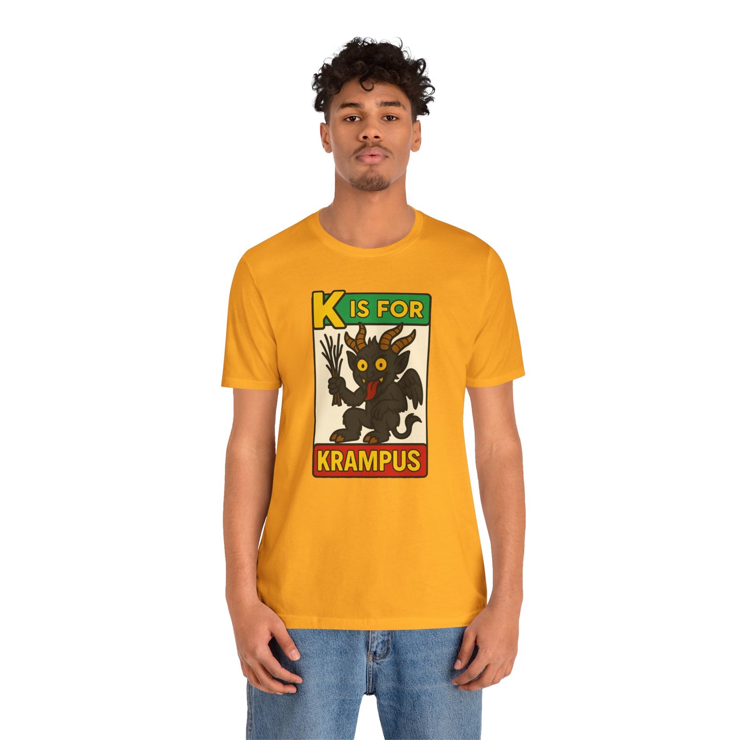 Krampus Alphabet Tee - "K is for Krampus" Holiday Graphic T-Shirt