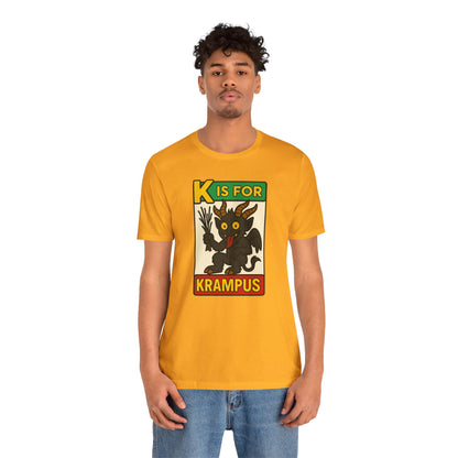Krampus Alphabet Tee - "K is for Krampus" Holiday Graphic T-Shirt