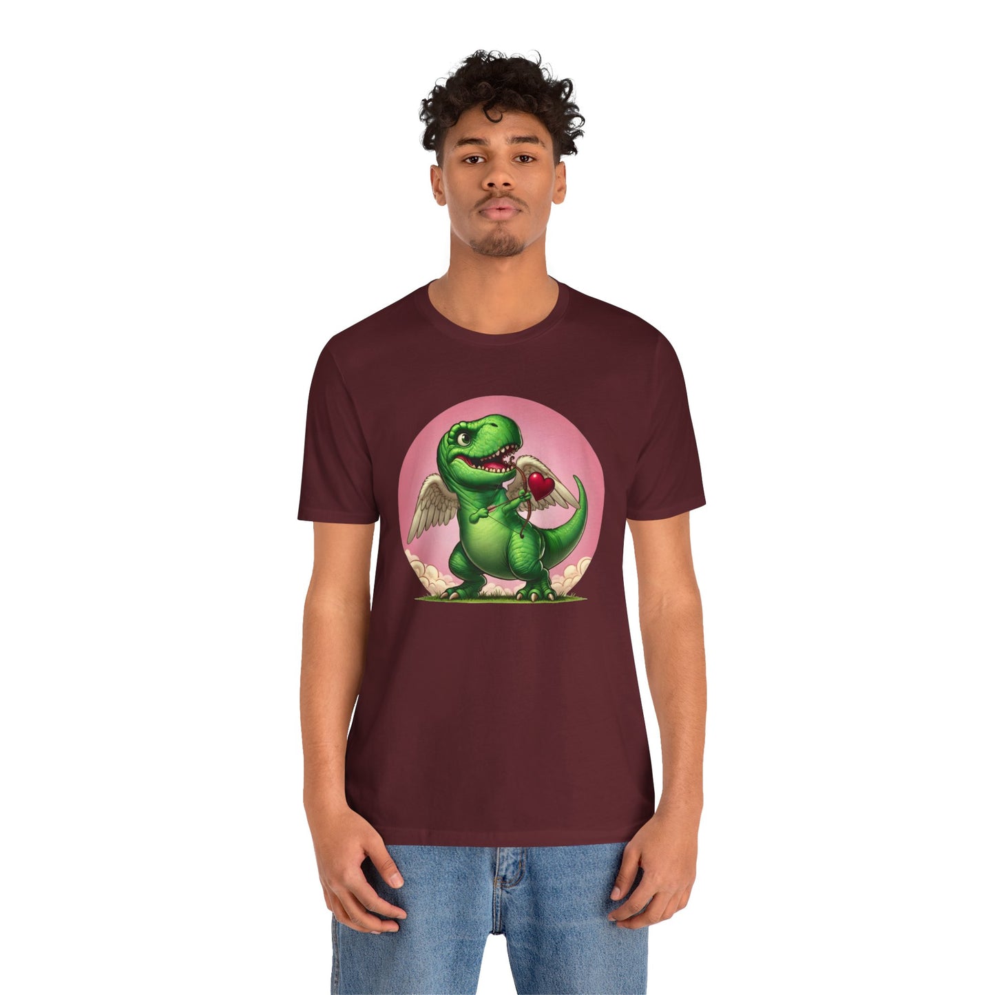 Cupidsaurus Rex T-Shirt – Funny Dinosaur Cupid Valentine’s Day Tee